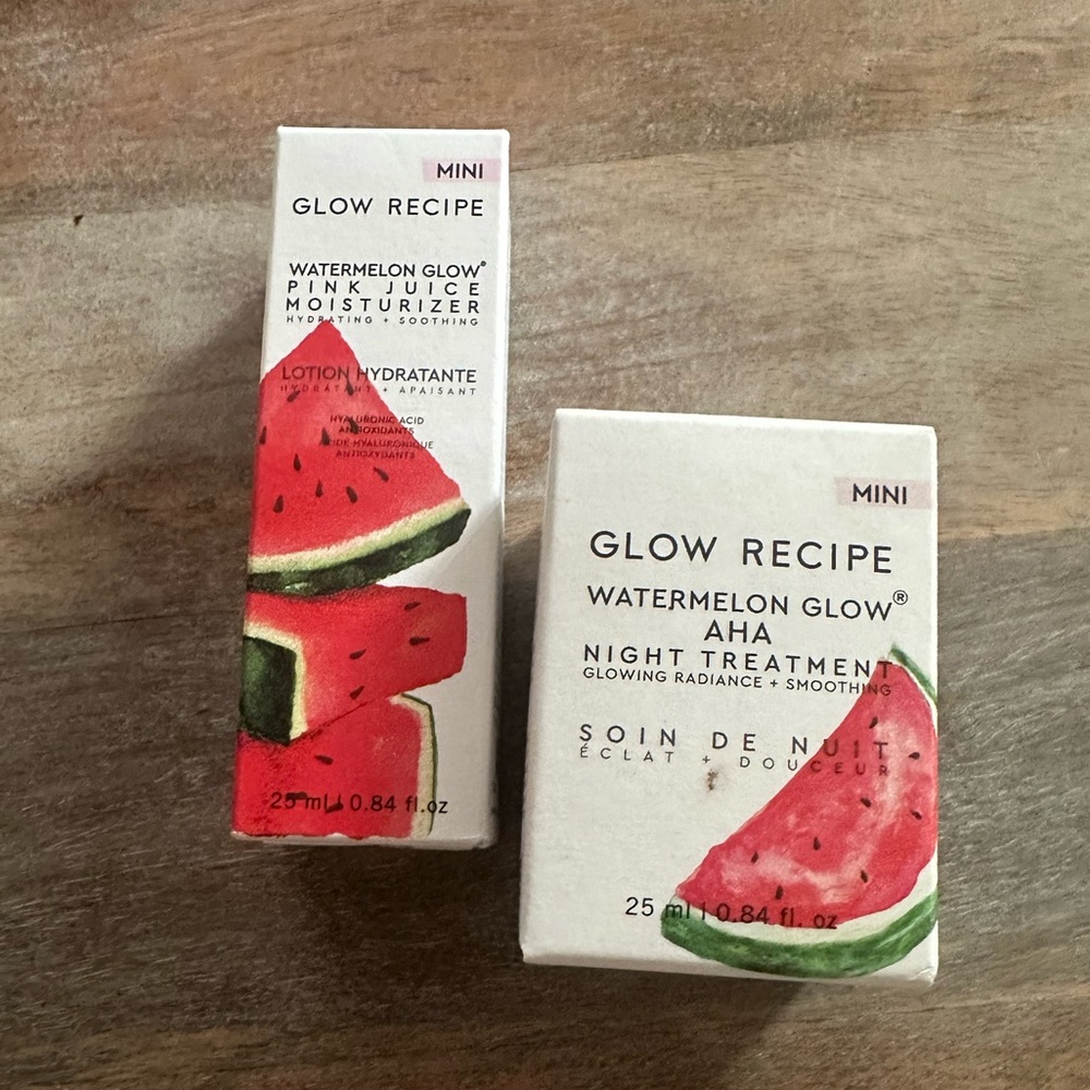 Glow Recipe Watermelon Glow Pink Juice Moisturizer & AHA Night Treatment Mini